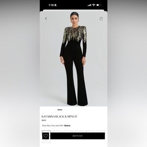 NADINE MERABI Katrina Black Jumpsuit